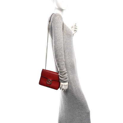 Small Calfskin Shoulder Bag - Red