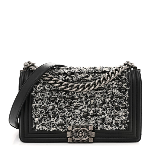 Medium Calfskin Flap Shoulder Bag - Black