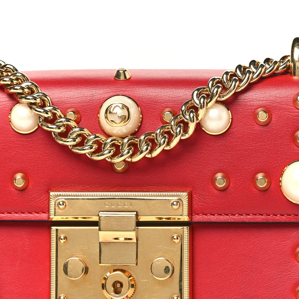 Small Calfskin Shoulder Bag - Red