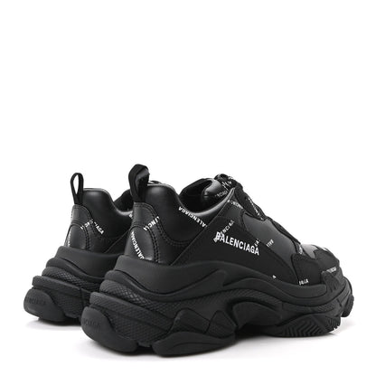 Balenciaga Technical Fabric Men's Triple S Sneakers 40 Black White