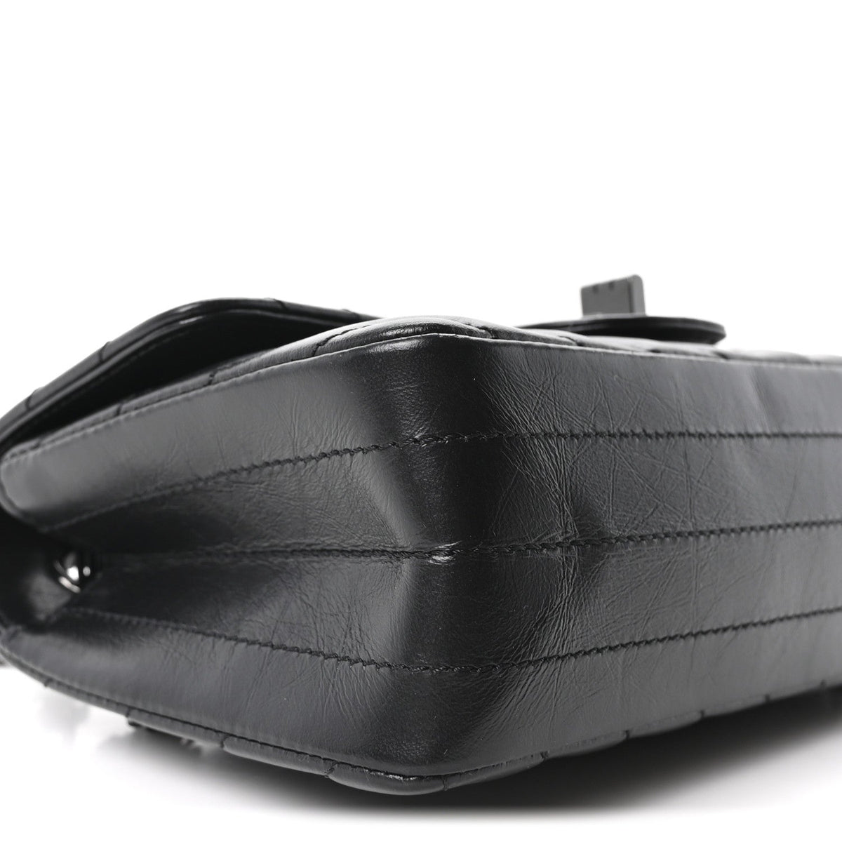 Mini Quilted Calfskin Flap Shoulder Bag - Black