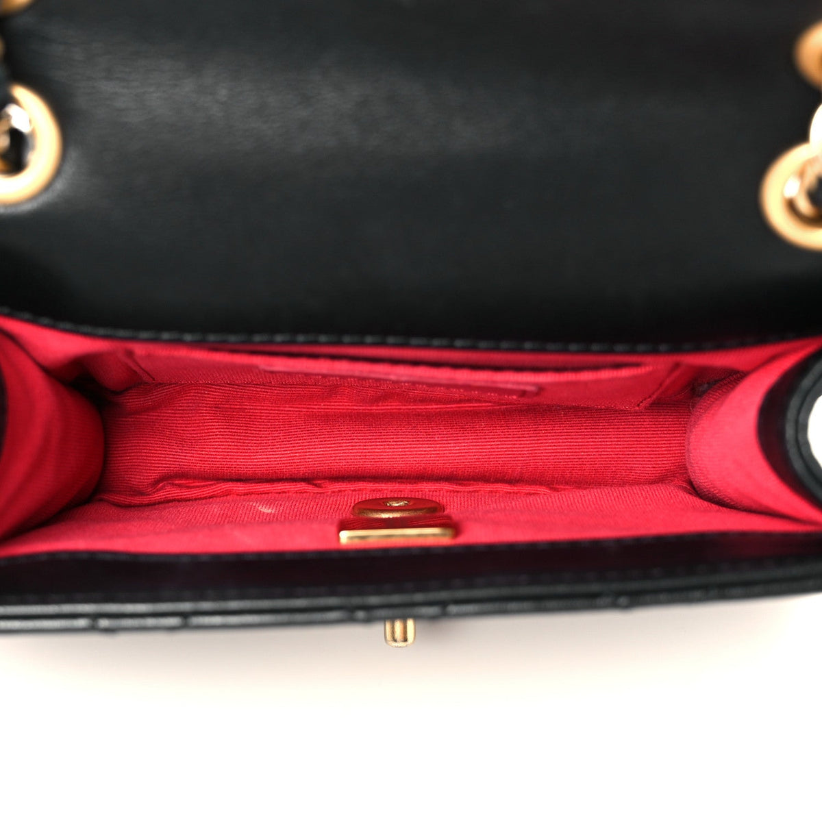 Mini Calfskin Flap Shoulder Bag - Black