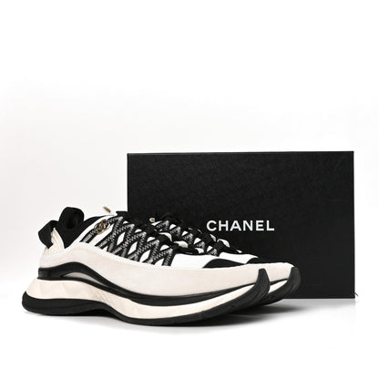 Chanel Fabric Suede Calfskin Women's Sneakers
