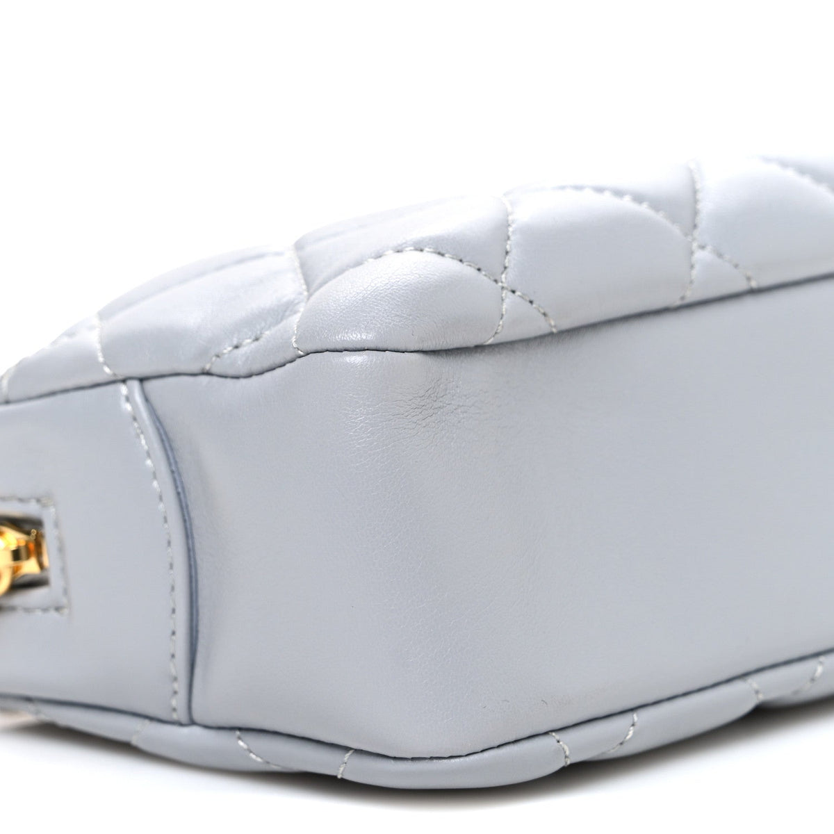 Mini Quilted Lambskin Handbag - Grey