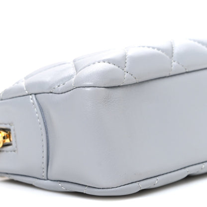 Mini Quilted Lambskin Handbag - Grey
