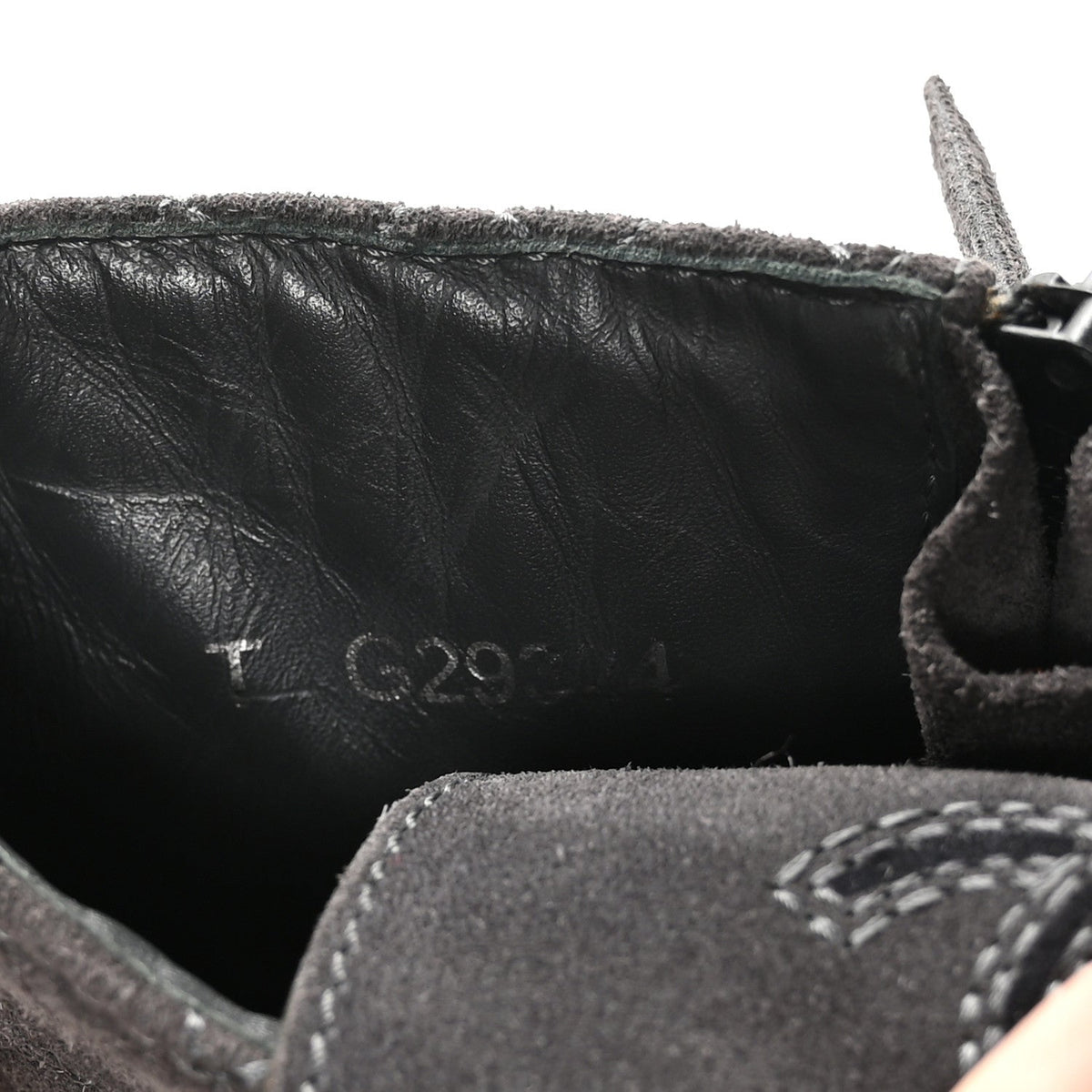 Chanel Suede Women's Quilted CC Tall Lace Up Combat Boots 38 Grey