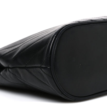Quilted Lambskin Tote Bag - Black