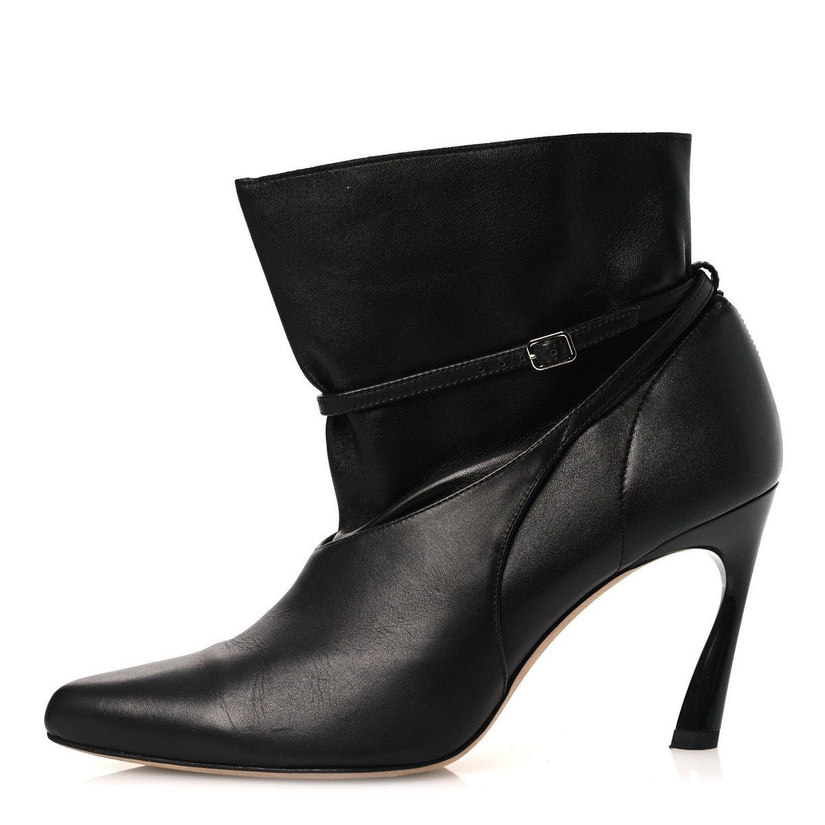 Jimmy Choo Nappa Calfskin Women's Cacia 85 Ankle Boots 38 Black