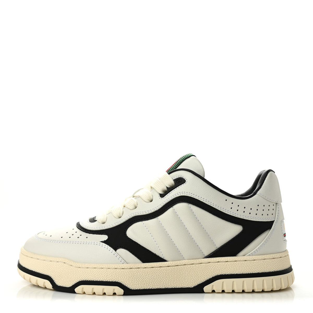 Calfskin Re-Web Sneakers Black White