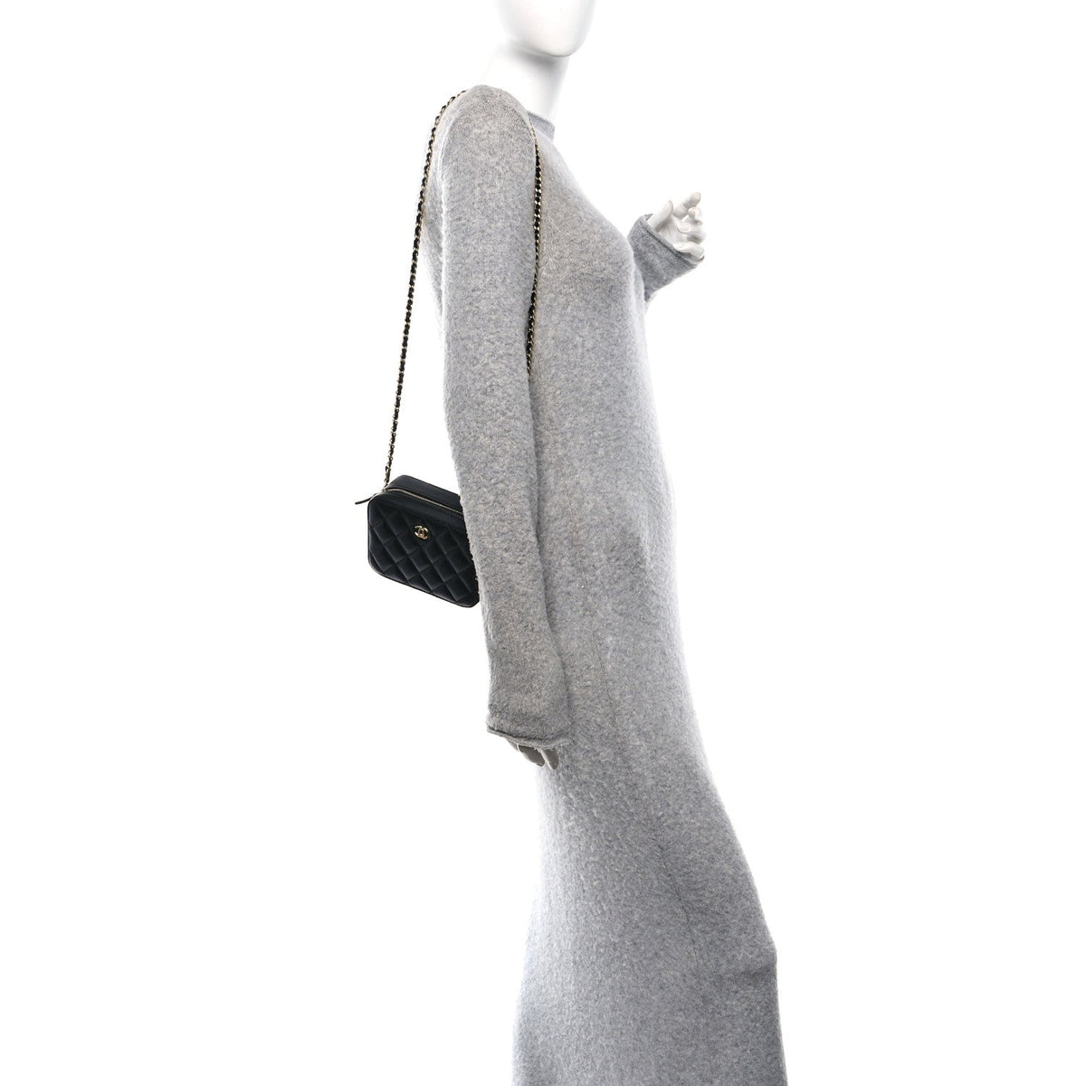 Quilted Lambskin Handbag - Black