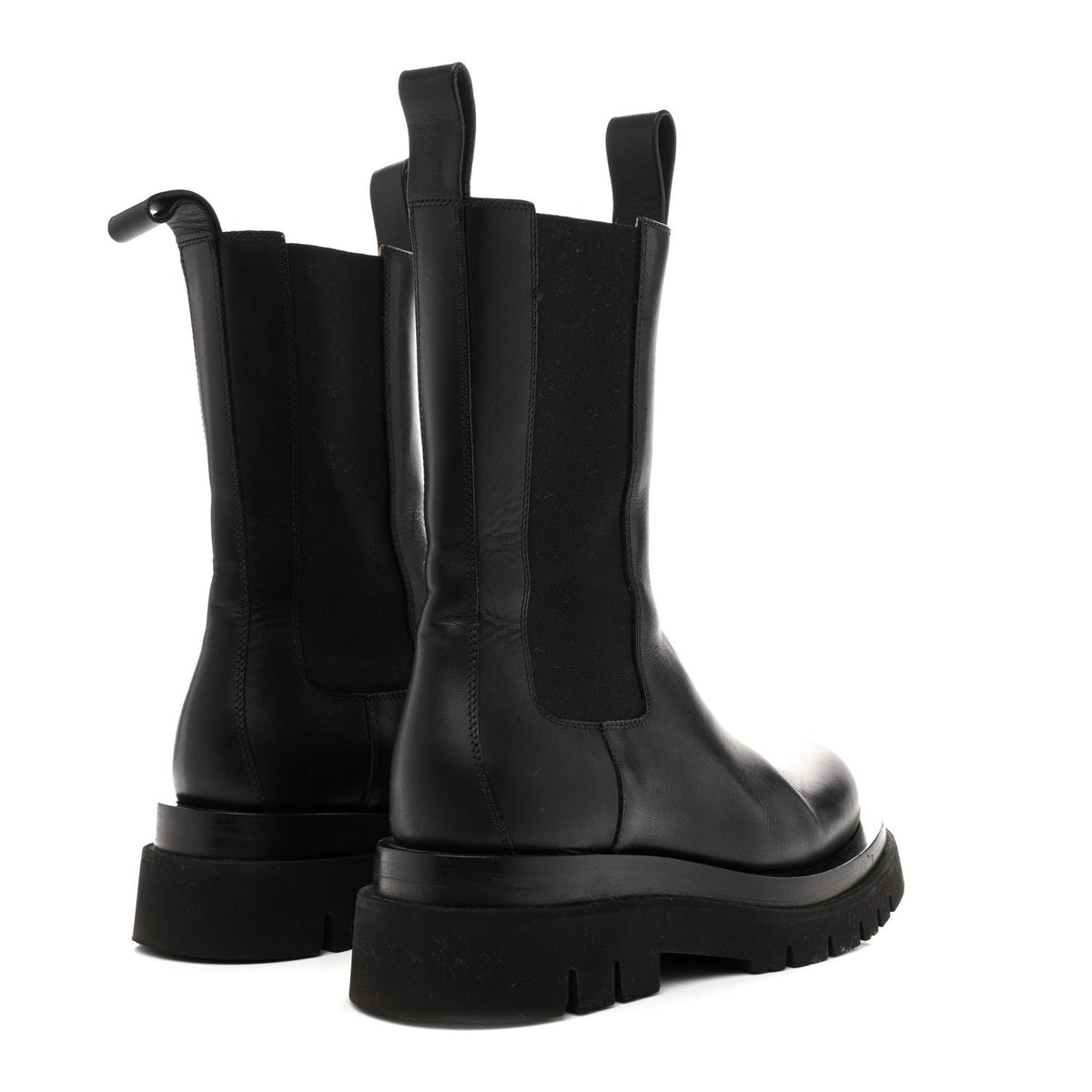 Bottega Veneta Calfskin The Lug Chelsea 55mm Women's Boots 36.5 Black