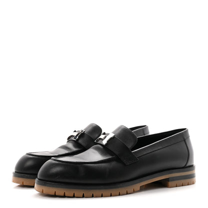 Hermes Calfskin Faubourg Women's Loafers Black