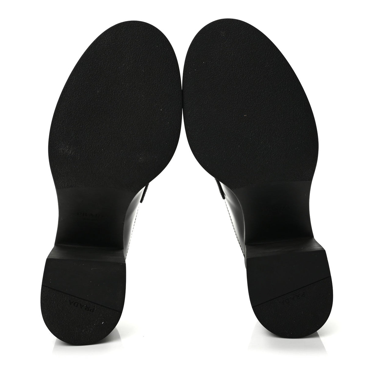 Prada Spazzolato Women's Platform Loafer Mules 38.5 Black