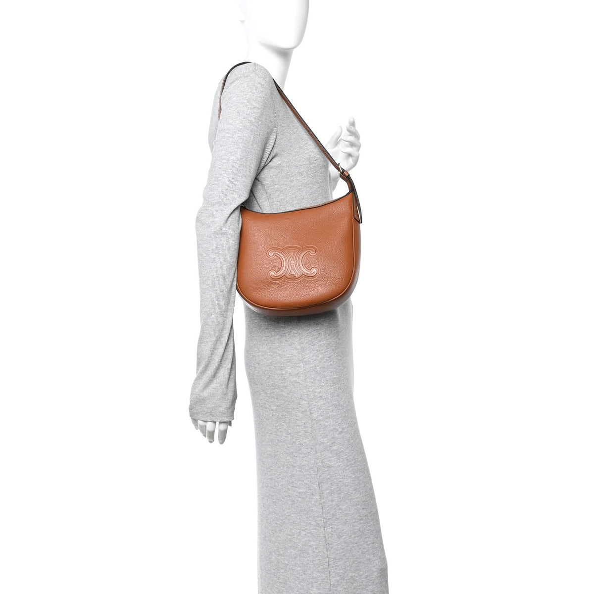 Small Calfskin Shoulder Bag - Tan