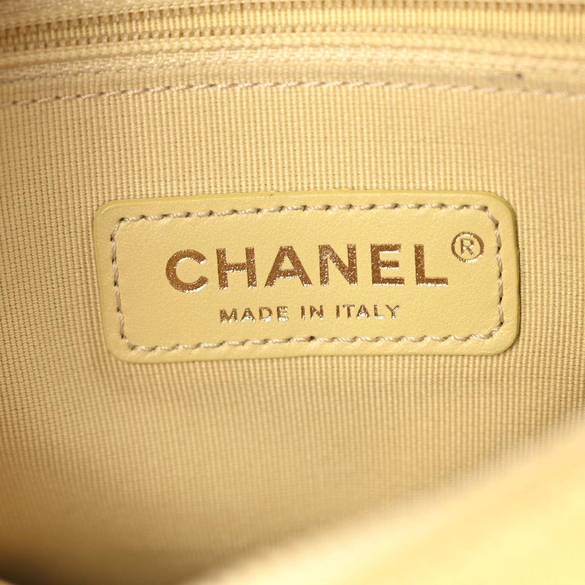 Quilted Caviar Backpack - Yellow