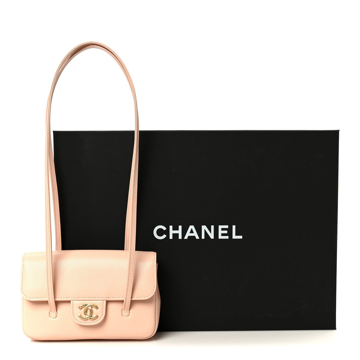 Mini Caviar Shoulder Bag - Pink