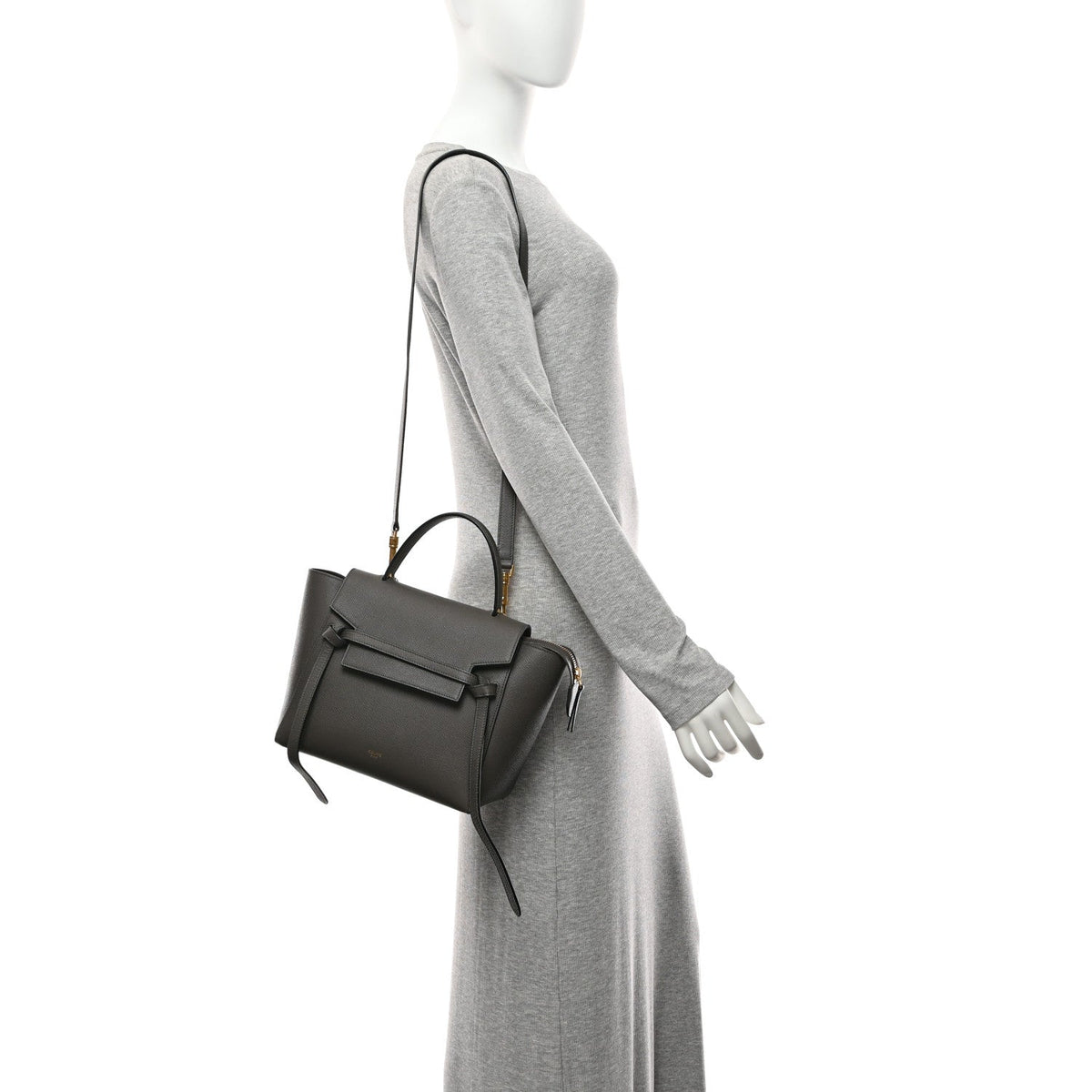 Calfskin Belt Bag - Grey