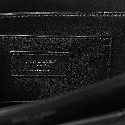 Medium Calfskin Satchel Bag - Black