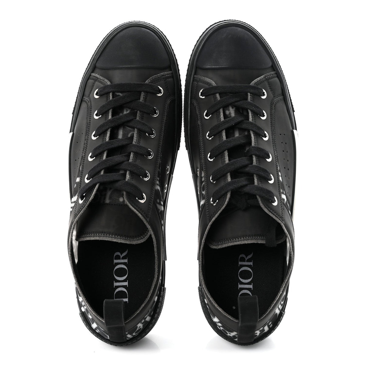 Christian Dior Technical Canvas Oblique Men's B23 Low Top Sneakers 45 Black