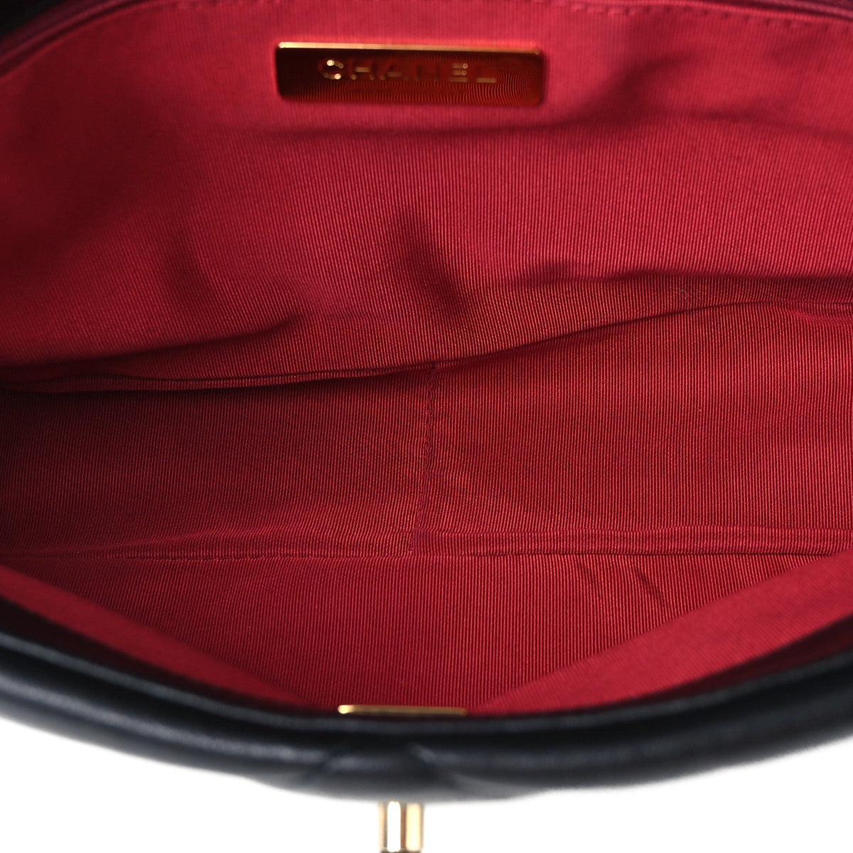Large Quilted Goatskin Flap Shoulder Bag - Black