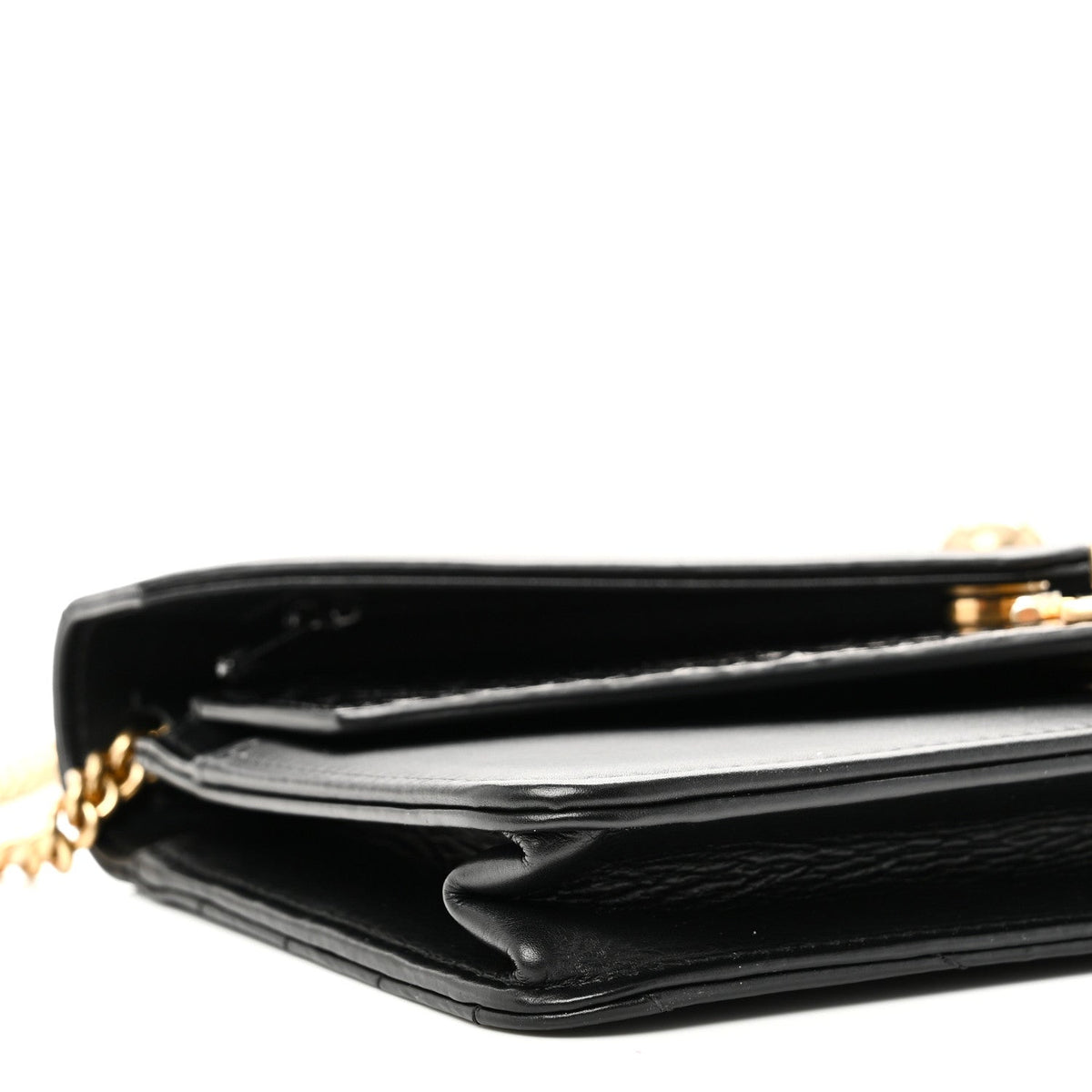 Mini Calfskin Wallet Bag - Black