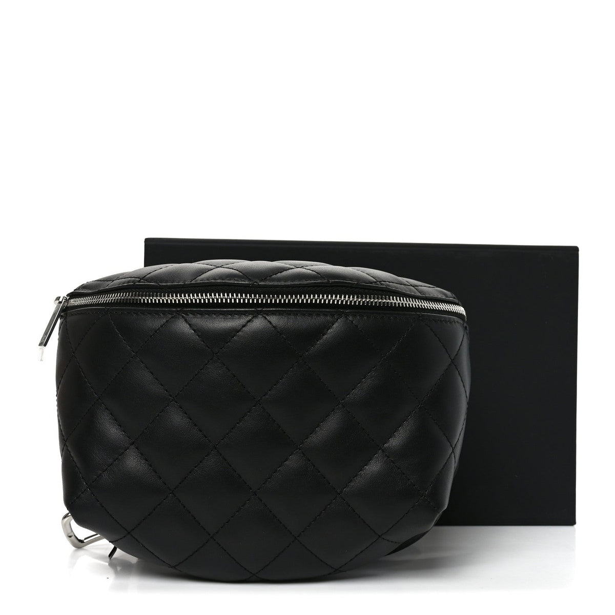 Quilted Calfskin Belt Bag - Black
