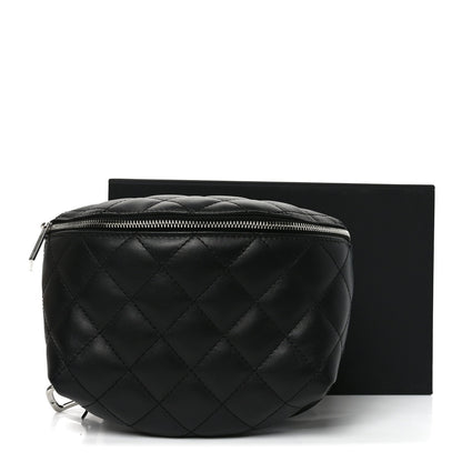 Quilted Calfskin Belt Bag - Black