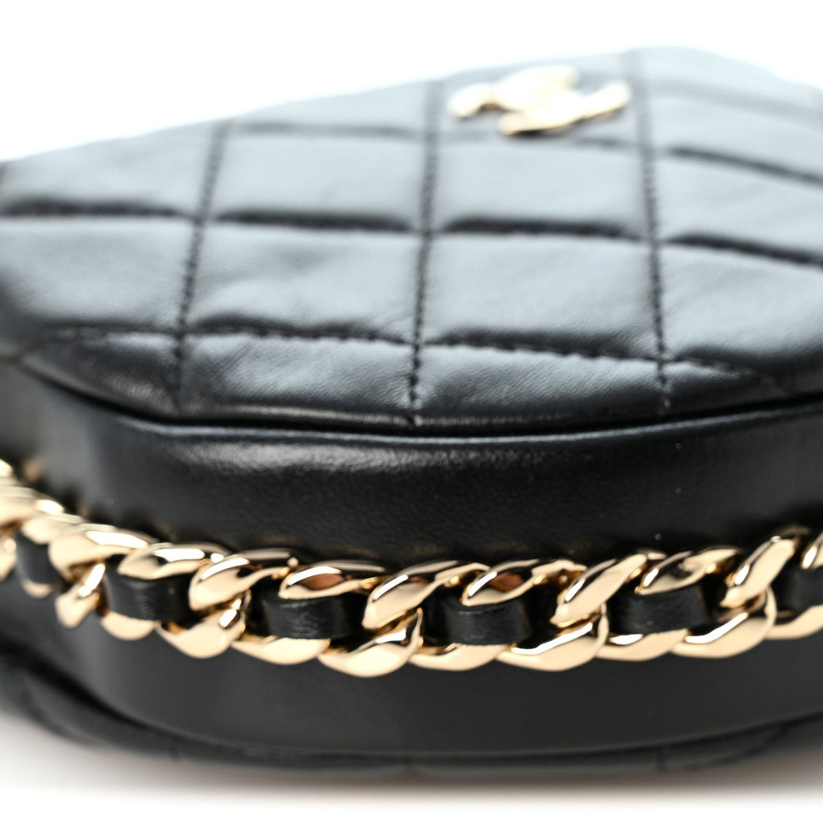 Quilted Lambskin Hobo Bag - Black