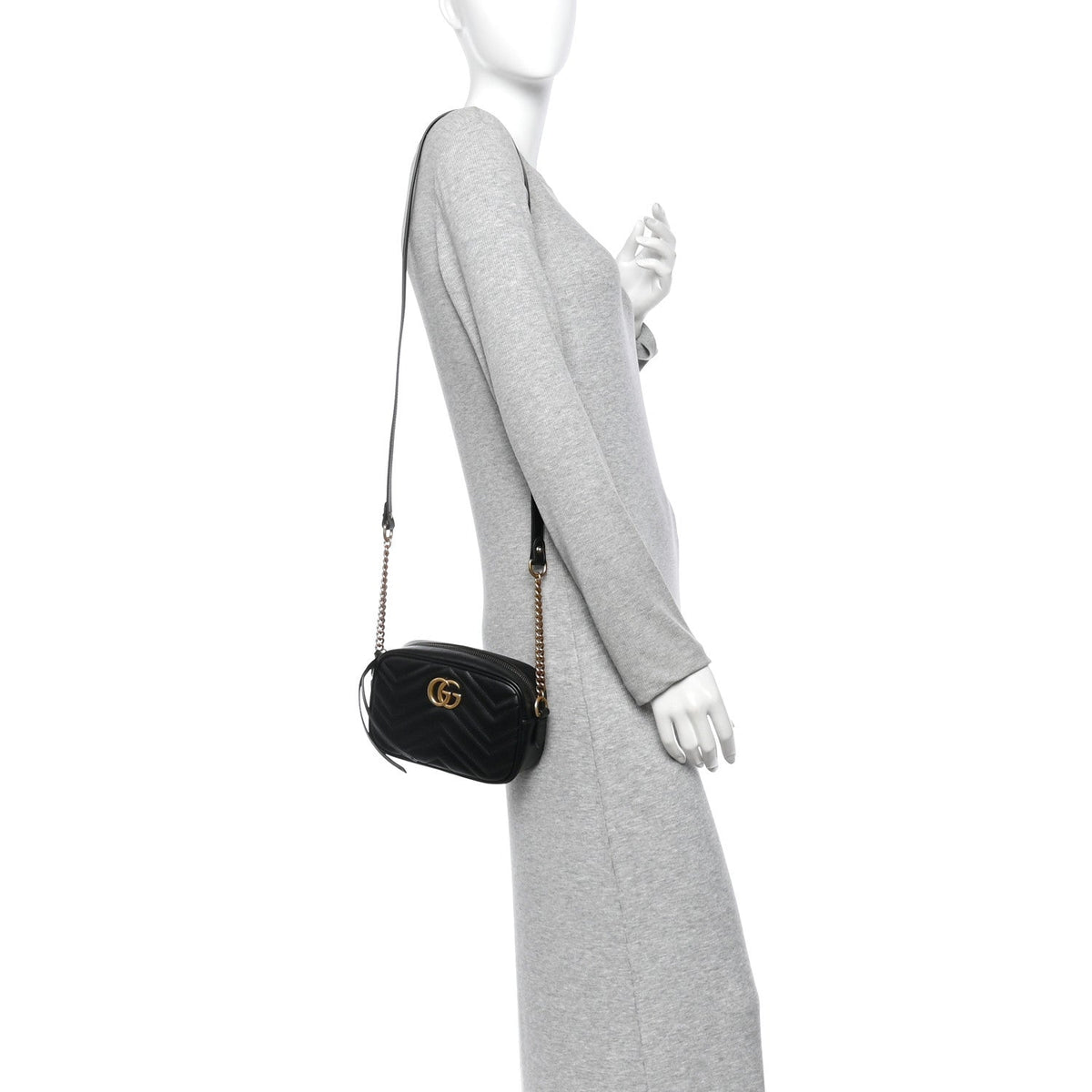 Mini Calfskin Shoulder Bag - Black