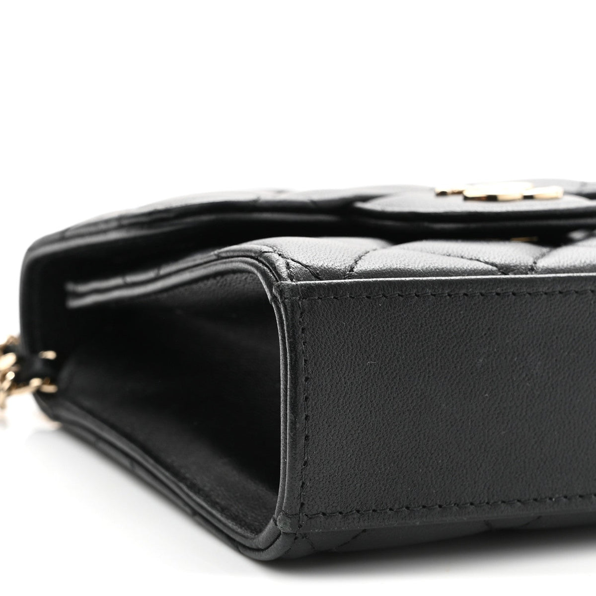 Quilted Lambskin Clutch Bag - Black
