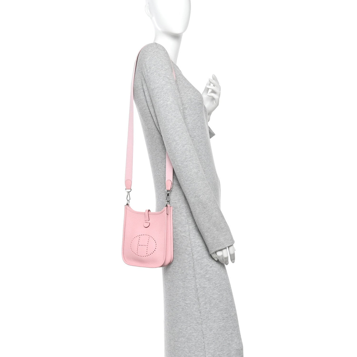 Taurillon Clemence Evelyne Tpm Rose Saku Handbag