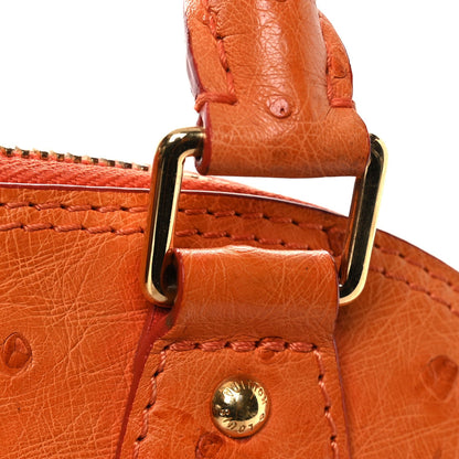 Ostrich Alma Bb Piment Handbag
