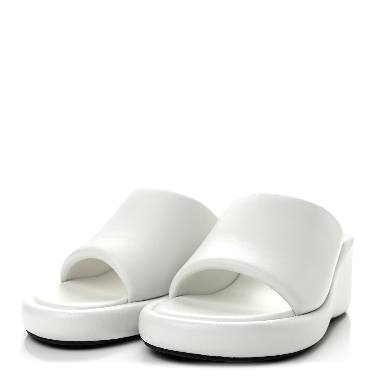 Balenciaga Smooth Nappa Logo Rise 7.6cm Women's Wedge Sandals White