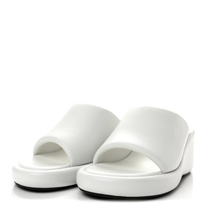 Balenciaga Smooth Nappa Logo Rise 7.6cm Women's Wedge Sandals White