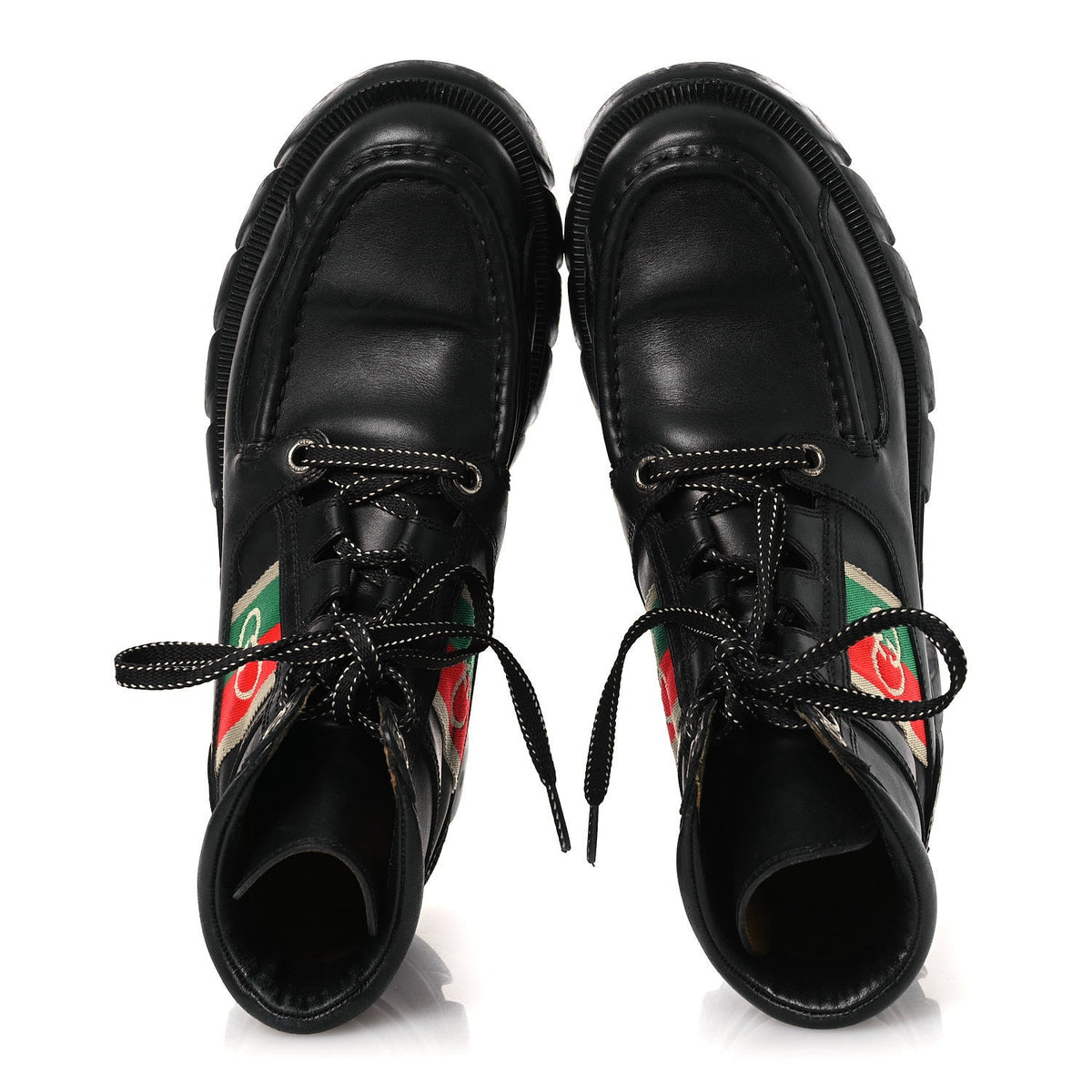 Gucci Calfskin Web Women's Interlocking G Boots 38 Black