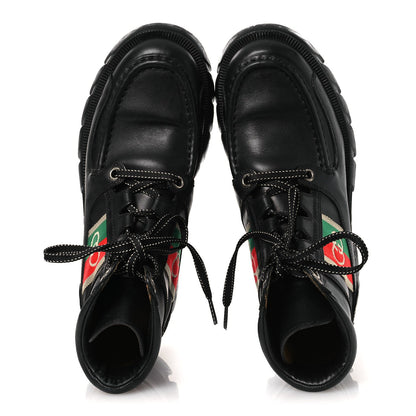Gucci Calfskin Web Women's Interlocking G Boots 38 Black