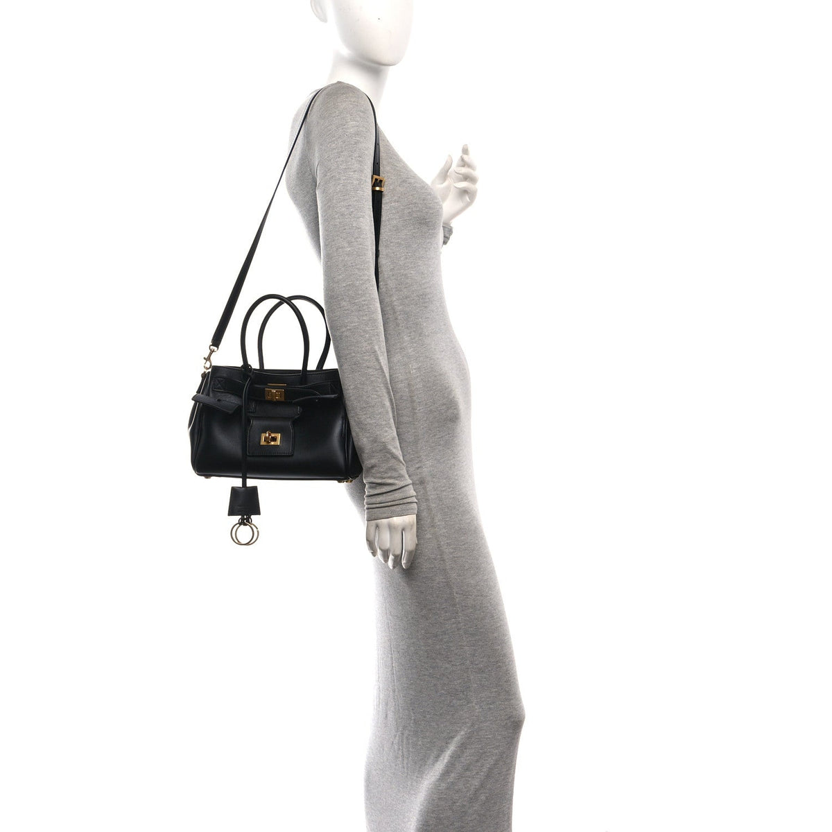 Mini Calfskin Handbag - Black