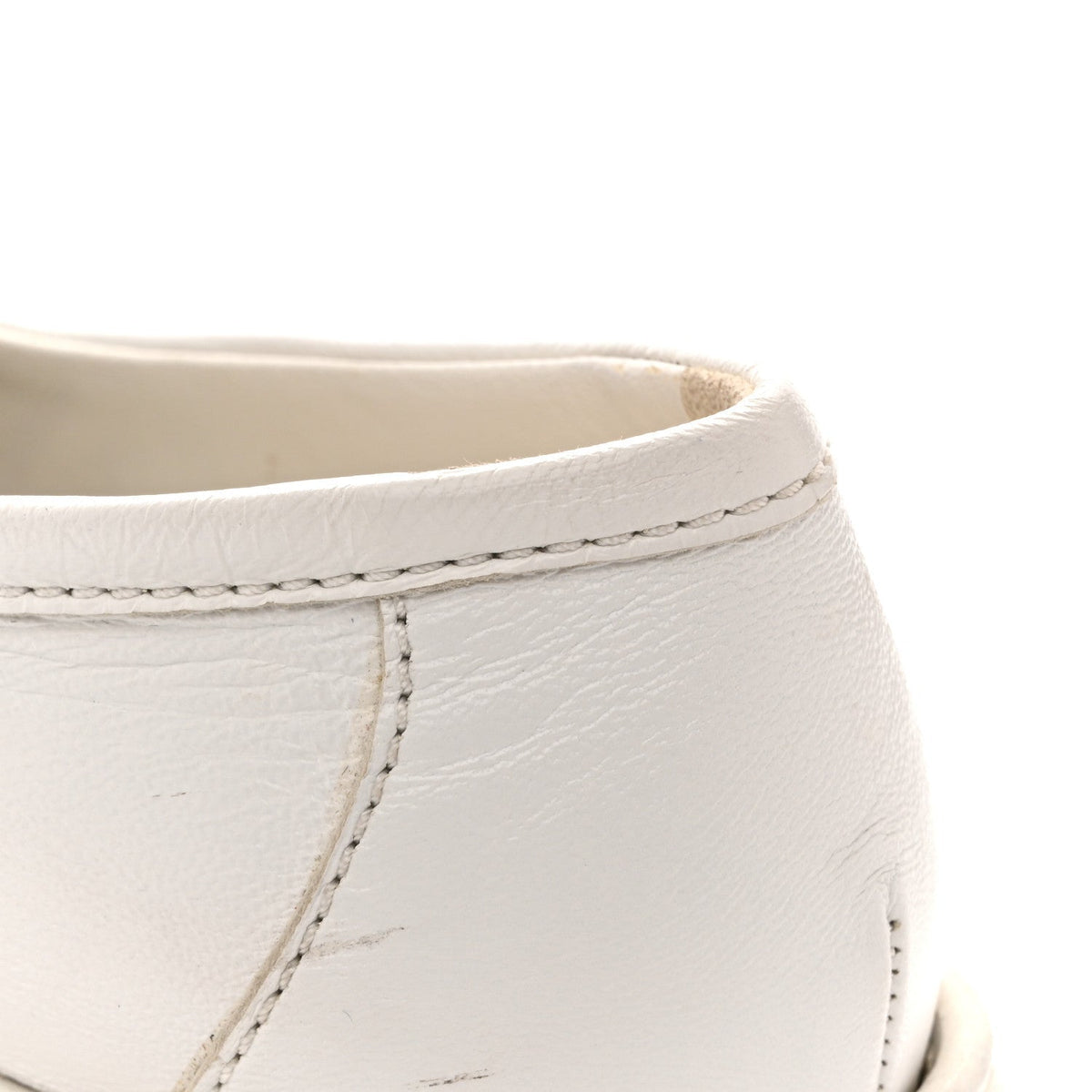 Chanel Shiny Lambskin Women's Quilted CC Turnlock Loafers 40 White