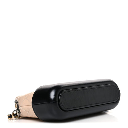 Small Quilted Calfskin Clutch Bag - Beige