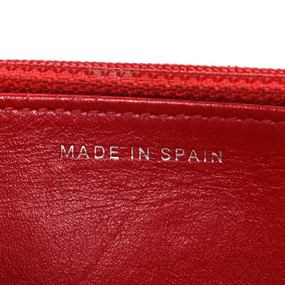 Quilted Calfskin Wallet Bag - Red