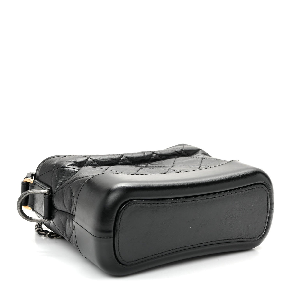 Small Quilted Calfskin Hobo Bag - Black