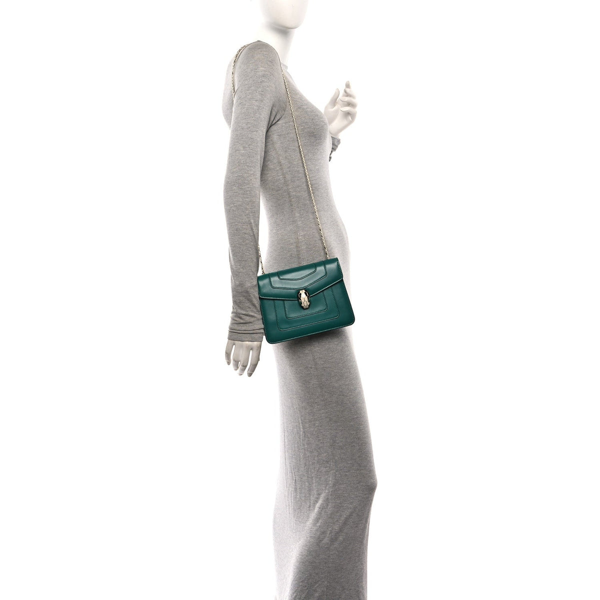 Small Calfskin Crossbody Bag - Green