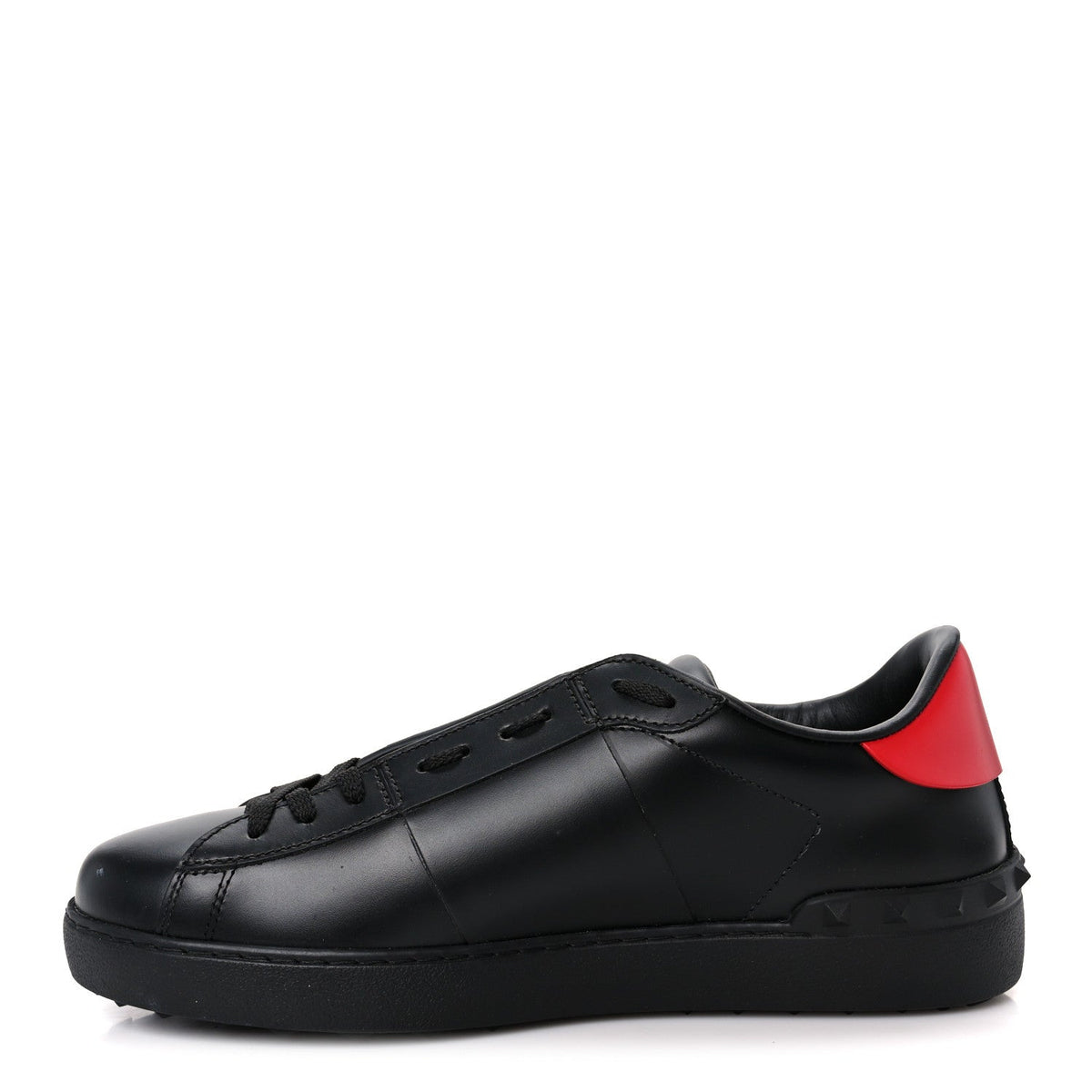 Garavanicalfskin Rockstud Vltn Open Sneakers Black Red