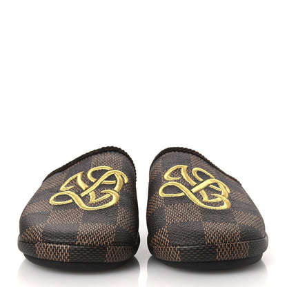 Louis Vuitton Damier Ebene Men's Palace Slippers 8 Mocha