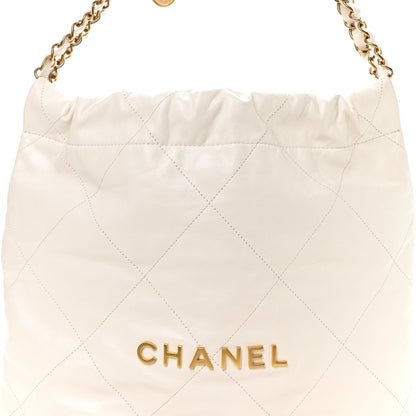 Small Quilted Calfskin Handbag - White