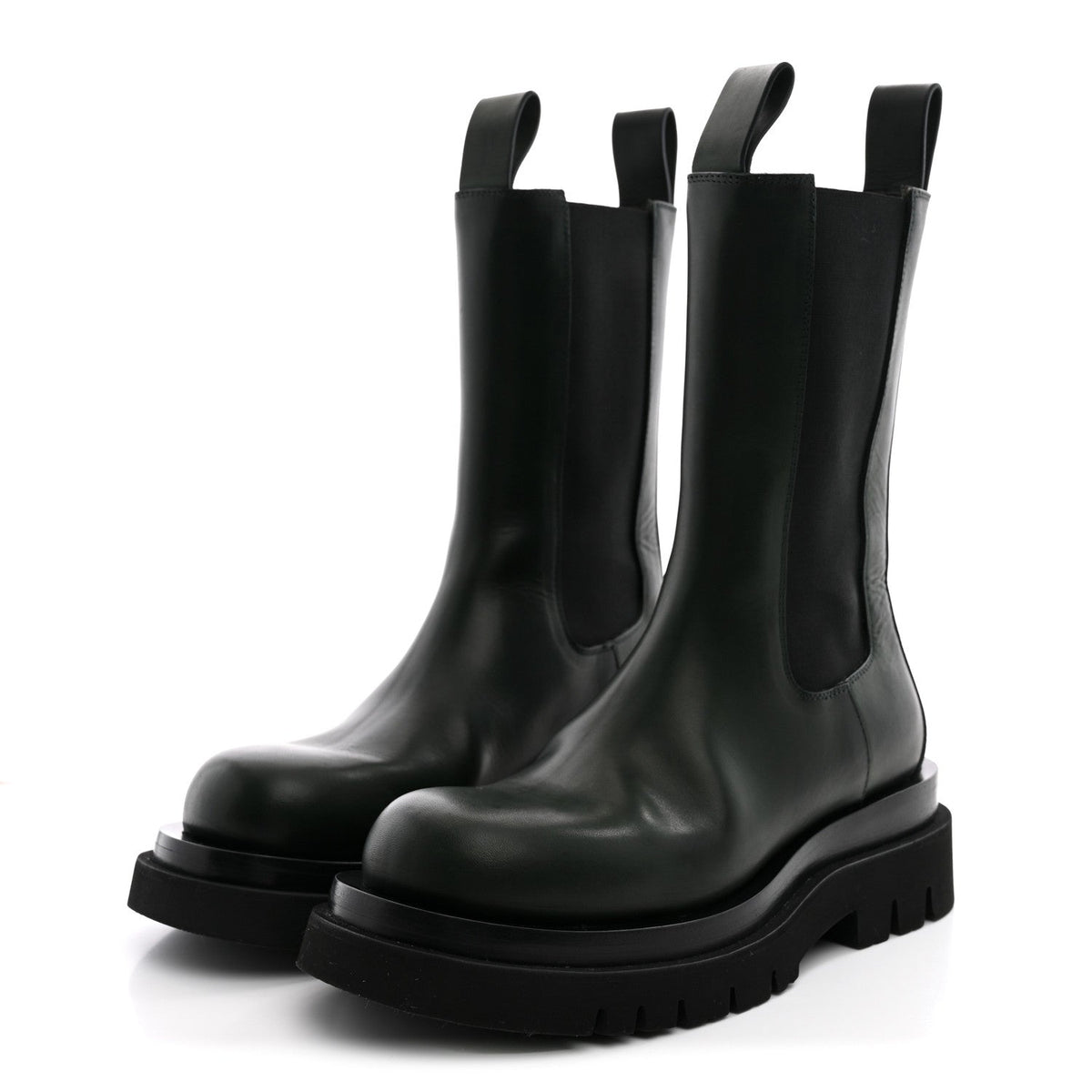 Bottega Veneta Calfskin Women's The Lug Chelsea 55mm Boots 36 Bottle Green