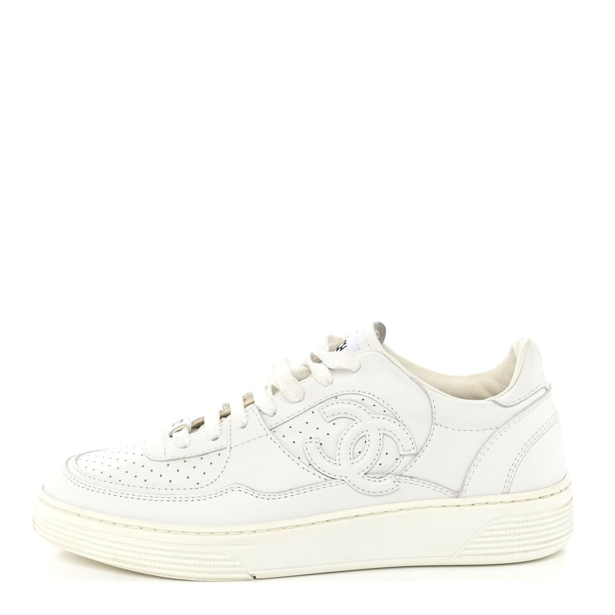 Calfskin CC Sneakers White