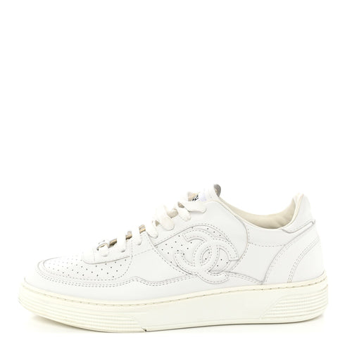 Calfskin CC Sneakers White