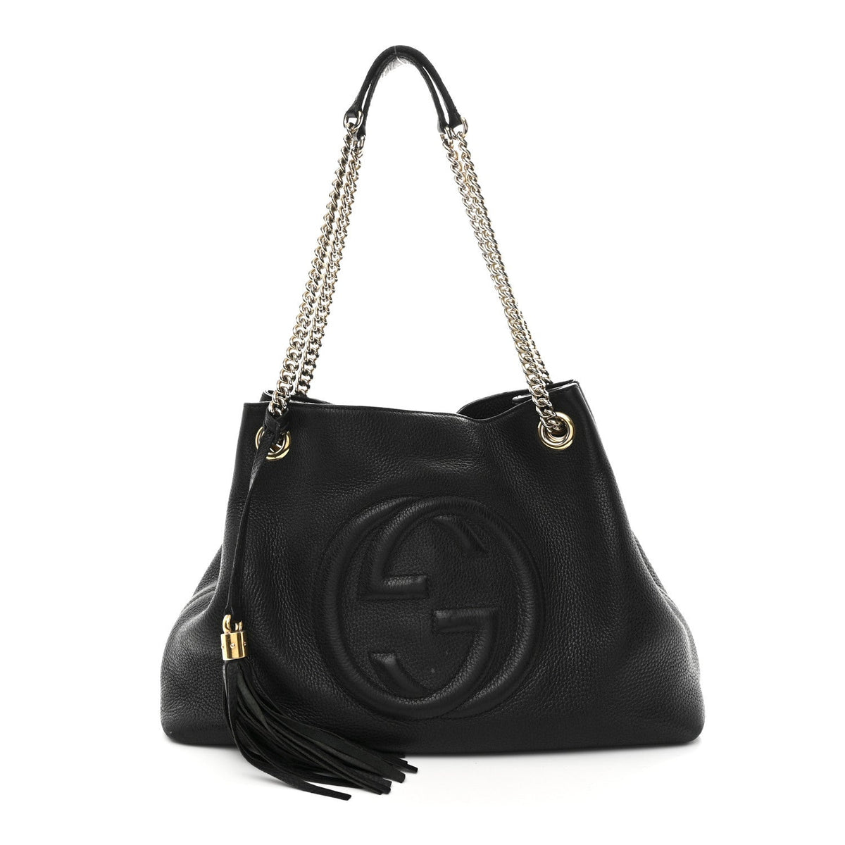 Medium Calfskin Shoulder Bag - Black
