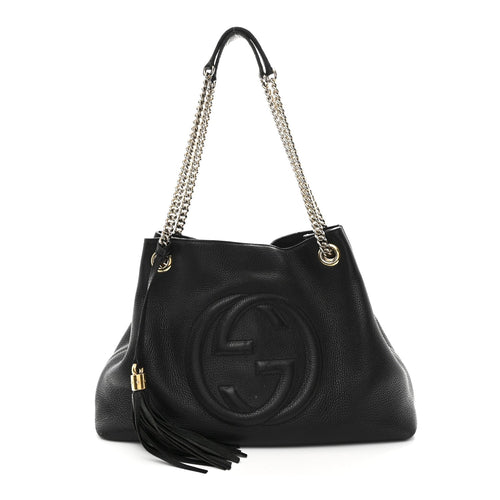Medium Calfskin Shoulder Bag - Black